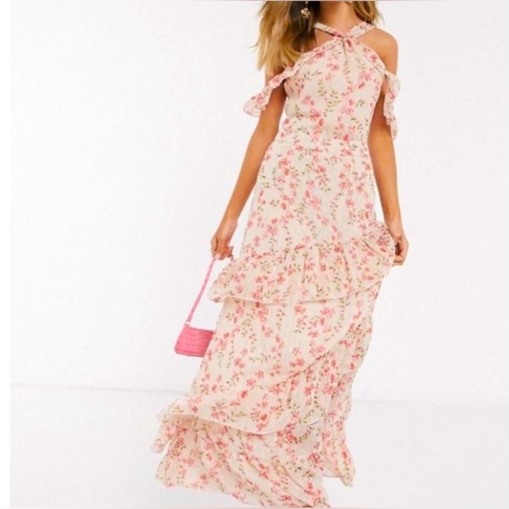 NEW Style Cheat High Neck Floral Maxi Dress size 6